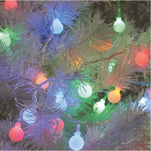 Гирлянда линейная Шарики 20 LED, длина 2 м, батарейки 3*АА, IP20, шнур 0,5 м 0.12мм, CL555