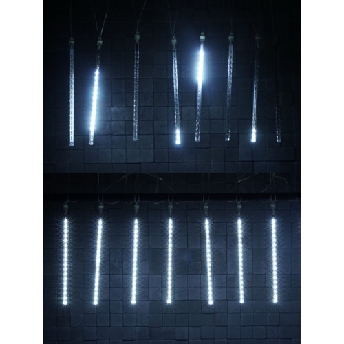 Гирлянда "Сосульки", падающий белый свет, 30 см, 8 шт в комплекте, 3,8 м, TDM