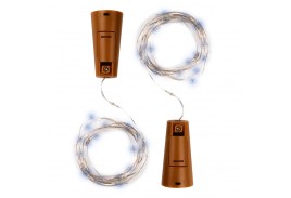 Гирлянды DC-G04-20WS2, комплект 2 шт., Пробки, бел., 20 LED, 3xAG13