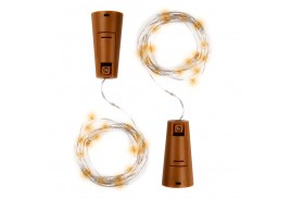 Гирлянды DC-G04-20YS2, комплект 2 шт., Пробки, желт., 20 LED, 3xAG13