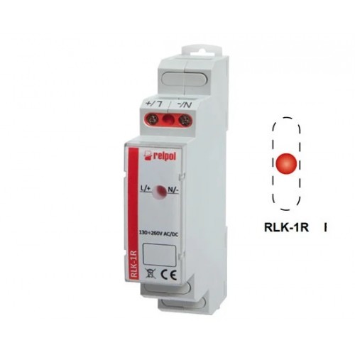Индикатор RLK-1R, 130_260VAC/DC, 1 красный LED, 1M