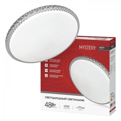 Светильник светодиодный серии DECO MYSTERY 48Вт 230В 4000К 4320Лм 390х65мм IN HOME