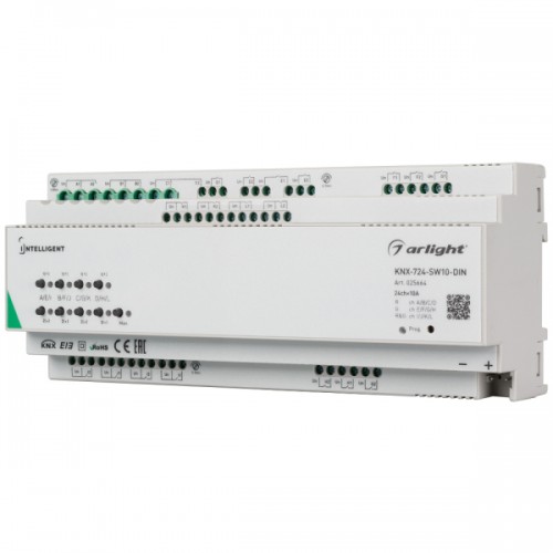 INTELLIGENT ARLIGHT Релейный модуль KNX-724-SW10-DIN (BUS, 24х10A) (Arlight, -)