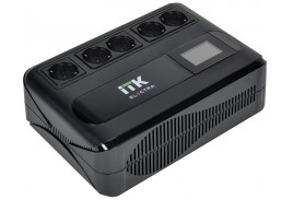 ITK ELECTRA LT5 ИБП Линейно-интерактивный 1кВА/0,6кВт однофазный с LCD дисплеем с АКБ 1х9AH 5 розеток Schuko