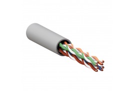 Кабель витая пара TERACOM Cat.5E U/UTP 4 пары solid оболочка PVC цвет серый (упак. 305м)