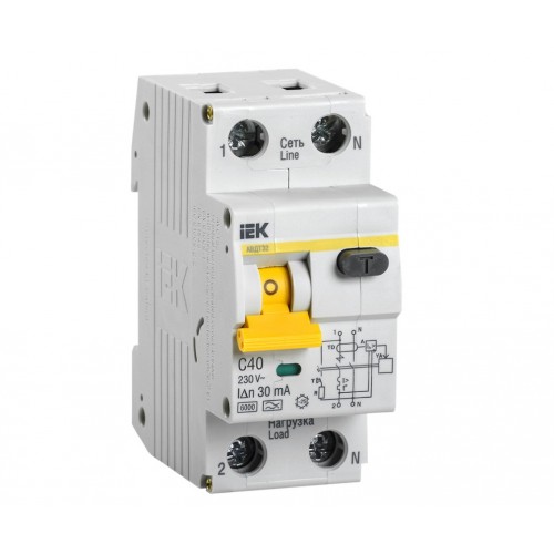 KARAT Автоматический выключатель дифференциального тока АВДТ 32 C40 30мА тип A IEK