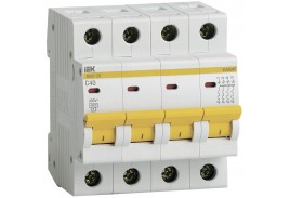 KARAT Автоматический выключатель ВА47-29 4P C 40А 4,5кА IEK
