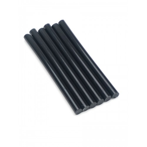 Клеевые стержни универсальные черные, 7 мм x 100 мм, 6 шт, "Алмаз" TDM