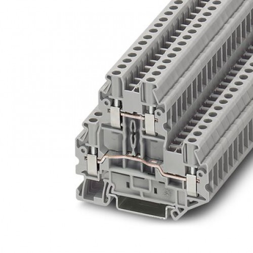 Клемма двухъярусная UTTB 2,5 /5,2mm, винтовая, 4 присоед., 2,5(max 4)mm2, 24A, 500V, серая