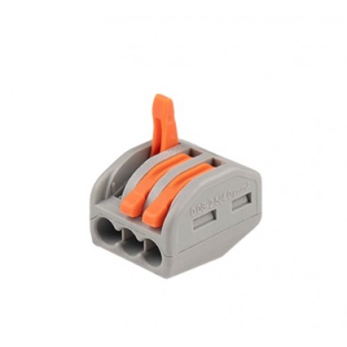Клемма монтажная СМК PTC-3P 222-413 450V 32A 0,08-2,5(4.0)mm2 /50шт./Jazzway