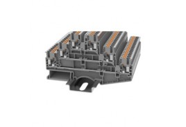 Клемма проходная 3-х уровневая, push-in DS2.5-3L-01P-11-00Z(H), 20A, 500V, 2.5(0,5_4)mm², серая