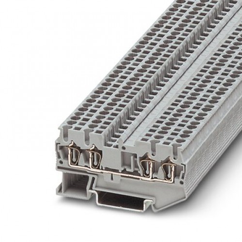 КЛЕММА ПРОХОДНАЯ ST 2,5-QUATTRO /5,2MM, ПРУЖИННАЯ, 4 ПРИСОЕД., 2,5(MAX 4)MM2, 24A, 800V, СЕРАЯ
