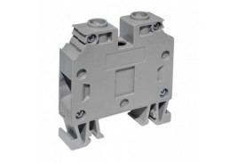 Клемма проходная закрытая MRK 16/12mm, 76А, винтовые зажимы, серая