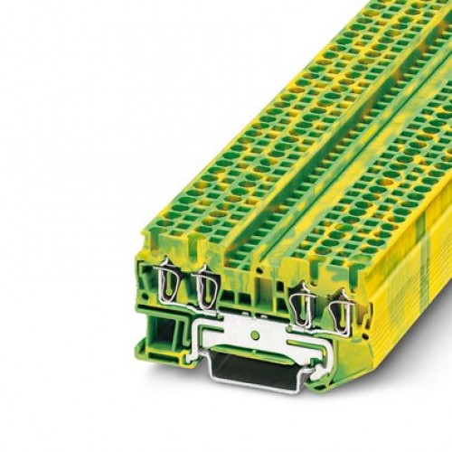 КЛЕММА ЗАЩИТНОГО ПРОВОДНИКА ST 2,5-QUATTRO-PE /5,2MM, ПРУЖИННАЯ, 4 ПРИСОЕД., 2,5(MAX 4)MM2, ЖЕЛТО-ЗЕ