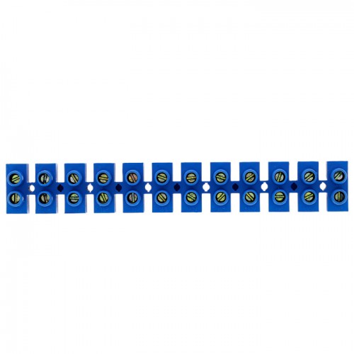 Колодка клеммная (12мм.) 16А полистирол синяя (10шт.) EKF PROxima