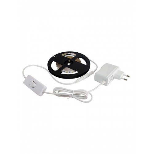 Комплект светодиодной ленты SMD2835-60 LED/м-12 В-4,8 Вт/м-IP65-6000 К (3 м), 18 Вт TDM
