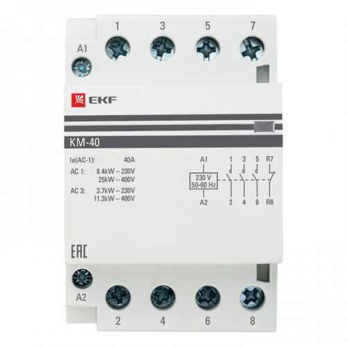 Контактор модульный КМ 40А 3NО+NC (3 мод.) EKF PROxima