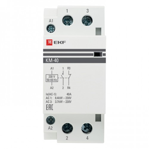 Контактор модульный КМ 40А NО+NC (2 мод.) EKF PROxima