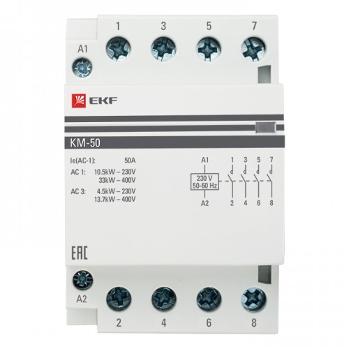 Контактор модульный КМ 50А 4NО (3 мод.) EKF PROxima