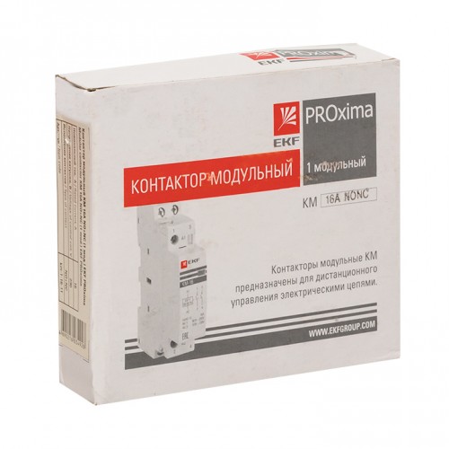 Контактор модульный КМ РУ 16А 1NO+1NC (1 мод.) EKF PROxima