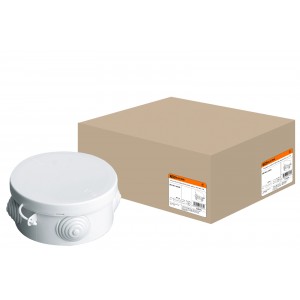 Коробка расп. ОП D85*40мм, крышка, IP54, 4вх.TDM