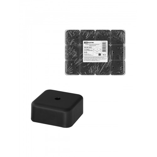 Коробка распаячная КР 50х50х20 ОП черная IP40 TDM