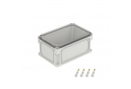 Корпус RAM box без МП 300х200х146 мм, с фланцами, прозрачная крышка высотой 21 мм, IP66/IP67