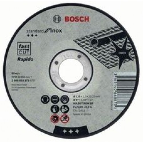 Круг отрезной 125*1,0*22.2 мм для нерж. стали Standart BOSCH