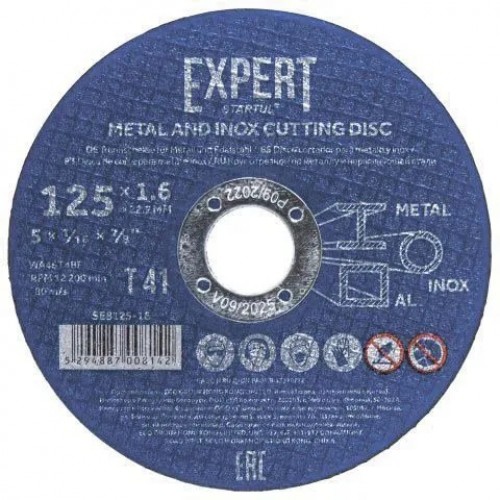 Круг отрезной 125х1.6x22.2 мм для металла и нерж. стали EXPERT STARTUL