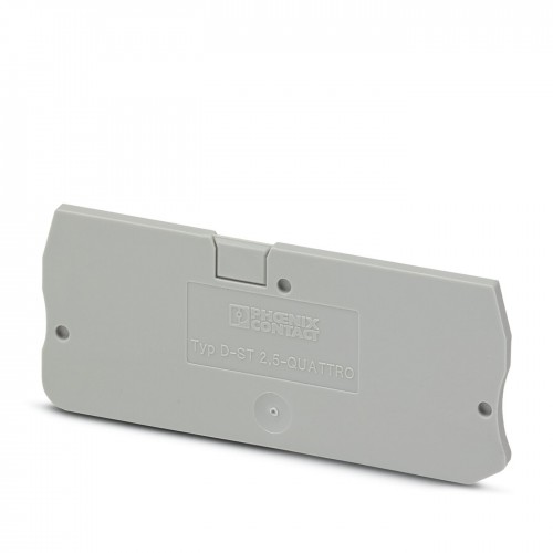 КРЫШКА КОНЦЕВАЯ D-ST 2,5-QUATTRO /2,2MM, ДЛЯ ПРУЖИННЫХ КЛЕММ ST 2,5-QUATTRO, СЕРАЯ