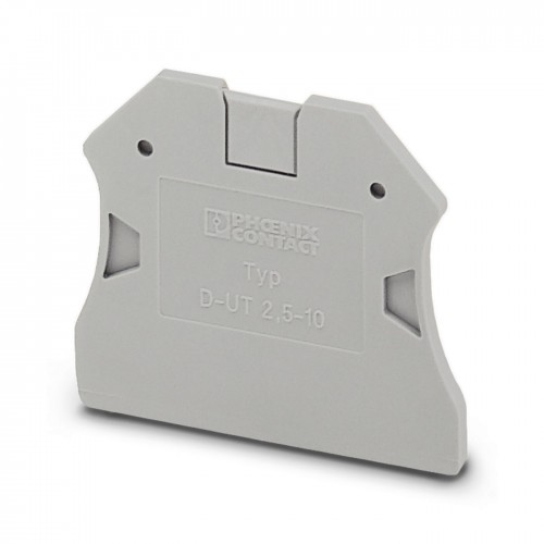 КРЫШКА КОНЦЕВАЯ D-UT 2,5/10 /2,2MM, ДЛЯ ВИНТОВЫХ КЛЕММ UT 2,5..10, СЕРАЯ