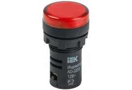 Лампа AD22DS(LED)матрица d22мм красный 12В AC/DC IEK