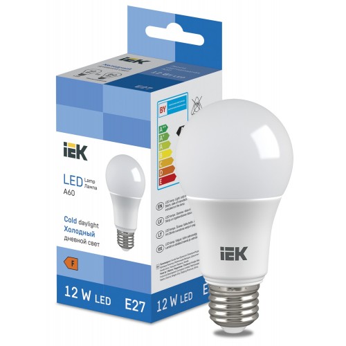 Лампа LED Bulb A60 1140lm 6500K E27 IEK