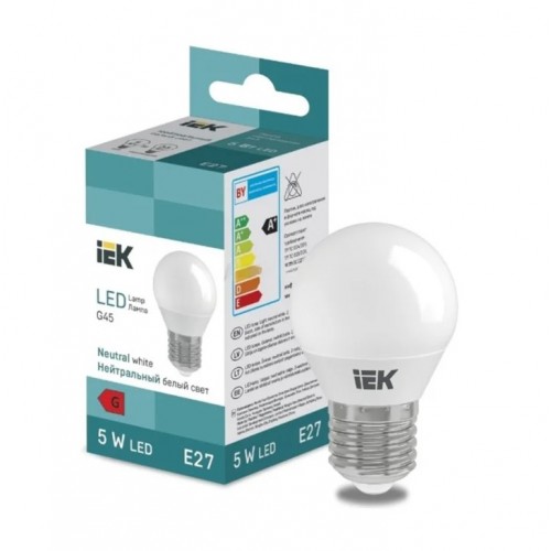 Лампа LED Globe G45 400lm 6500k E27 IEK