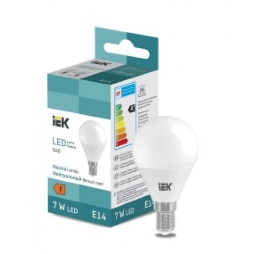 Лампа LED Globe G45 600lm 4000K E14 IEK