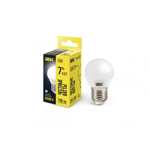 Лампа LED Globe G45 600lm 6500k E27 IEK
