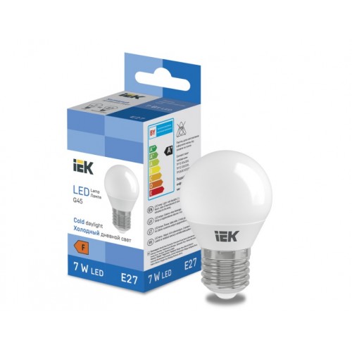 Лампа LED Globe G45 600lm 6500k E27 IEK