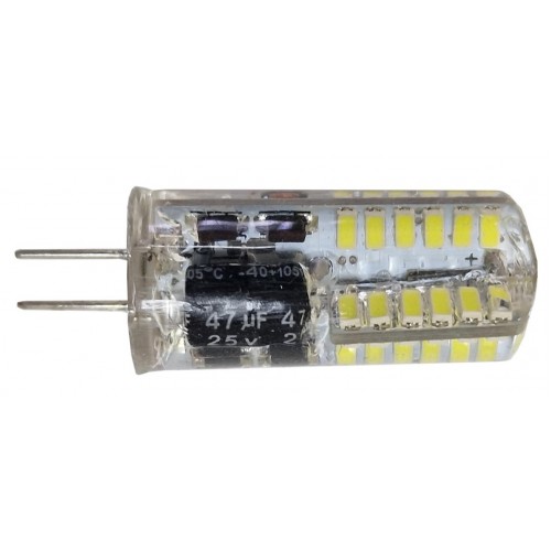 Лампа LED TauRay, G4 (MR11), 2.2w, AC/DC12-24V, 220Лм, 6000К, D13*H38mm (силикон)