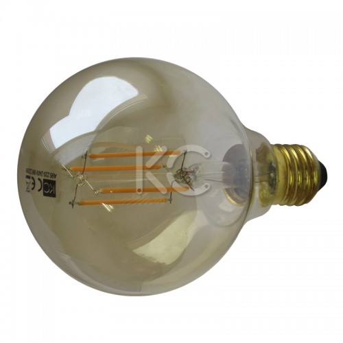 Лампа светодиодная A95-8W-2200K-2700K-E27-KC (прозрачная колба, филамент, ВИНТАЖ)