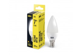 Лампа светодиодная ECO C35 свеча 7Вт 230В 3000К E14 IEK