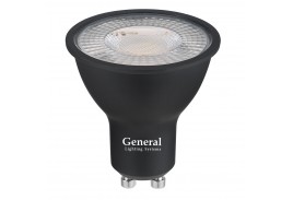 Лампа Светодиодная General GLDEN-MR16-DIF-10-230-GU10-2700 Диффузор 30 градусов Черный корпус