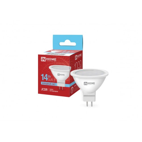 Лампа светодиодная LED-JCDR-VC 14Вт 230В GU5.3 6500K 1260Лм IN HOME