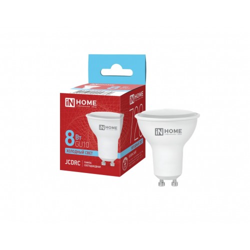 Лампа светодиодная LED-JCDRC-VC 8Вт 230В GU10 6500К 720Лм IN HOME