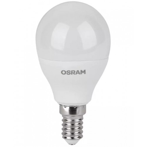 Лампа светодиодная LED Value LVCLP75 10SW/865 10Вт шар матовая E14 230В 10х1 RU OSRAM