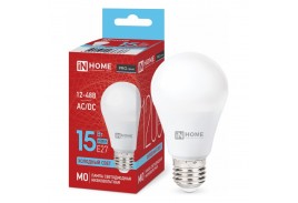 Лампа светодиодная низковольтная LED-MO-PRO 15Вт 12-48В Е27 6500К 1200лм IN HOME