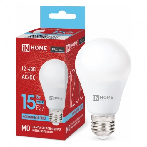 Лампа светодиодная низковольтная LED-MO-PRO 15Вт 12-48В Е27 6500К 1200лм IN HOME