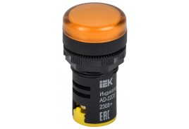 Лампа светосигнальная AD22DS d22мм 230В AC желт. IEK