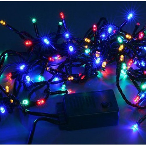 LD100C-GM Электрогирлянда Нить 100 мульти  LED, 10м, 8 режимов, IP44