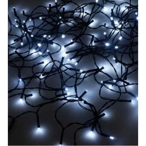 LD120-GW-BO Электрогирлянда Нить 120 белых LED, 12м, 8 режимов, IP44, 3хАА