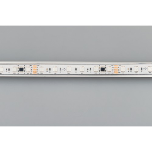 Лента DMX-5000P-5060-60 24V Cx6 RGB (14mm, 14.4W/m, IP66) (Arlight, Закрытый, IP66)